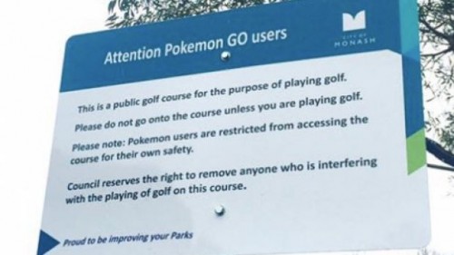 Pokémon Go players banned from accessing Melbourne golf course